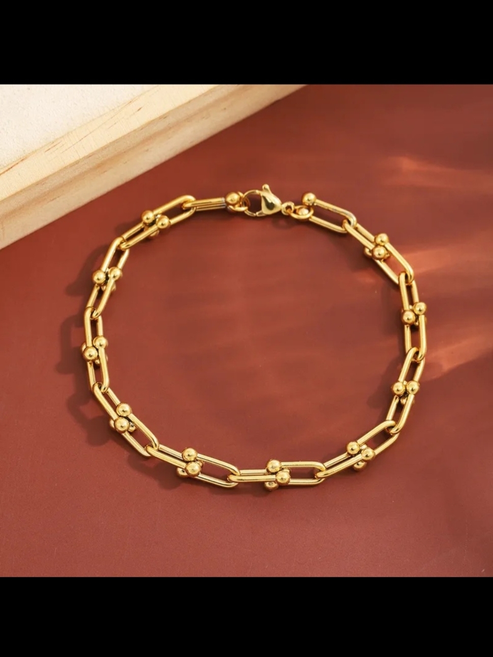 Gold Link Chain Bracelet | 18K Gold Plated | Minimal Everyday Jewelry